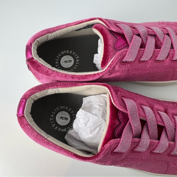 Revitalign Orthotic x Shawn Killinger Velvet Sneakers Pink Star Malibu 7.5 - Picture 10 of 15